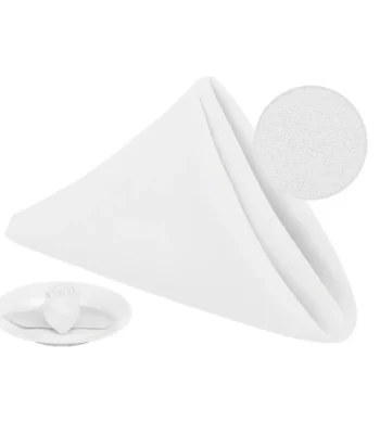 Sofrito Thick Heavy Duty 240 GSM Table Cloth Napkin Washable 200+ Times White