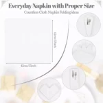Sofrito Thick Heavy Duty 240 GSM Table Cloth Napkin Washable 200+ Times White