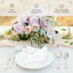 Sofrito Thick Heavy Duty 240 GSM Table Cloth Napkin Washable 200+ Times White