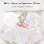 Sofrito Thick Heavy Duty 240 GSM Table Cloth Napkin Washable 200+ Times white