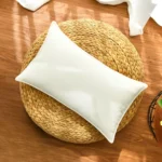 sofrito pillow cover glace cotton plain white