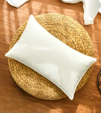 sofrito pillow cover glace cotton plain white