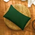 sofrito pillow cover glace cotton plain emerald green