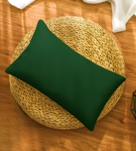 sofrito pillow cover glace cotton plain emerald green