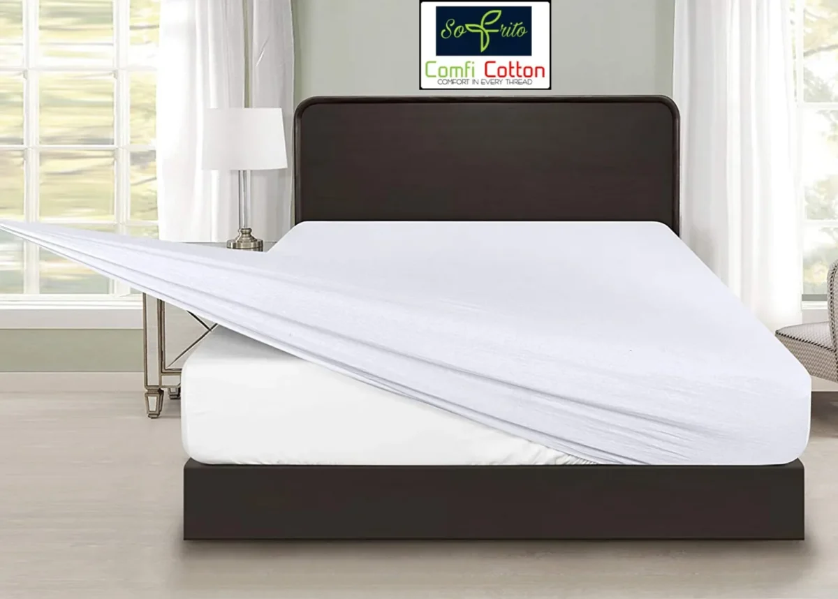 Sofrito fitted bedsheet plain white