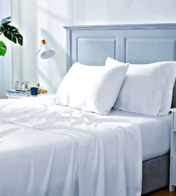 Sofrito flat bedsheet plain white