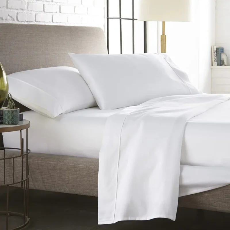 Sofrito flat bedsheet plain white