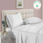 sofrito flat bedsheet stripes white
