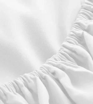 sofrito fitted bedsheet glace cotton plain white