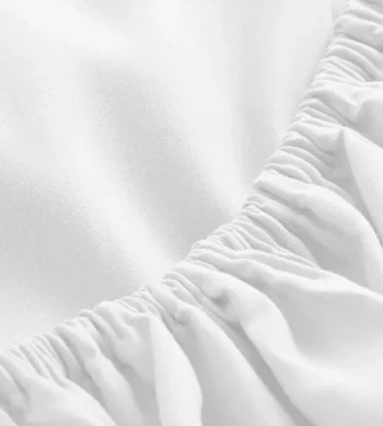 sofrito fitted bedsheet glace cotton plain white