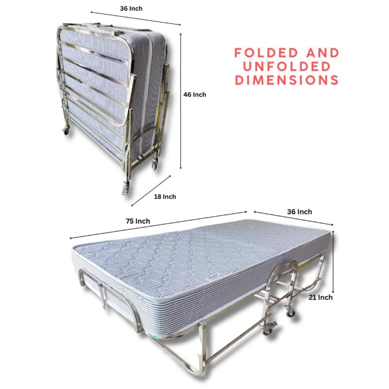 rollaway bed stainless steel
