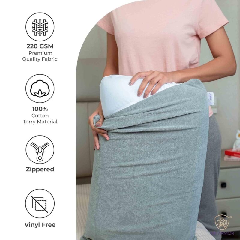 Sofrito Terry Pillow Protector grey