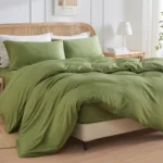 Sofrito Duvet / Comforter Cover Glace Cotton 300 TC Plain Olive Green