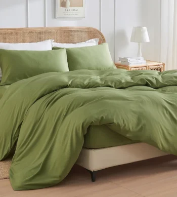 Sofrito Duvet / Comforter Cover Glace Cotton 300 TC Plain Olive Green
