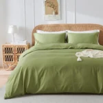Sofrito Duvet / Comforter Cover Glace Cotton 300 TC Plain Olive Green
