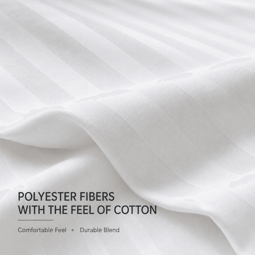 Sofrito Flat Bedsheet Glace Cotton Striped - White Flat Bedsheet