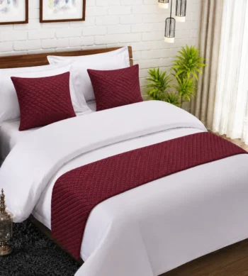 Sofrito Bed Runner Velvet Ultrasonic with Cushion Cover