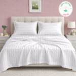 sofrito flat bedsheet stripe white
