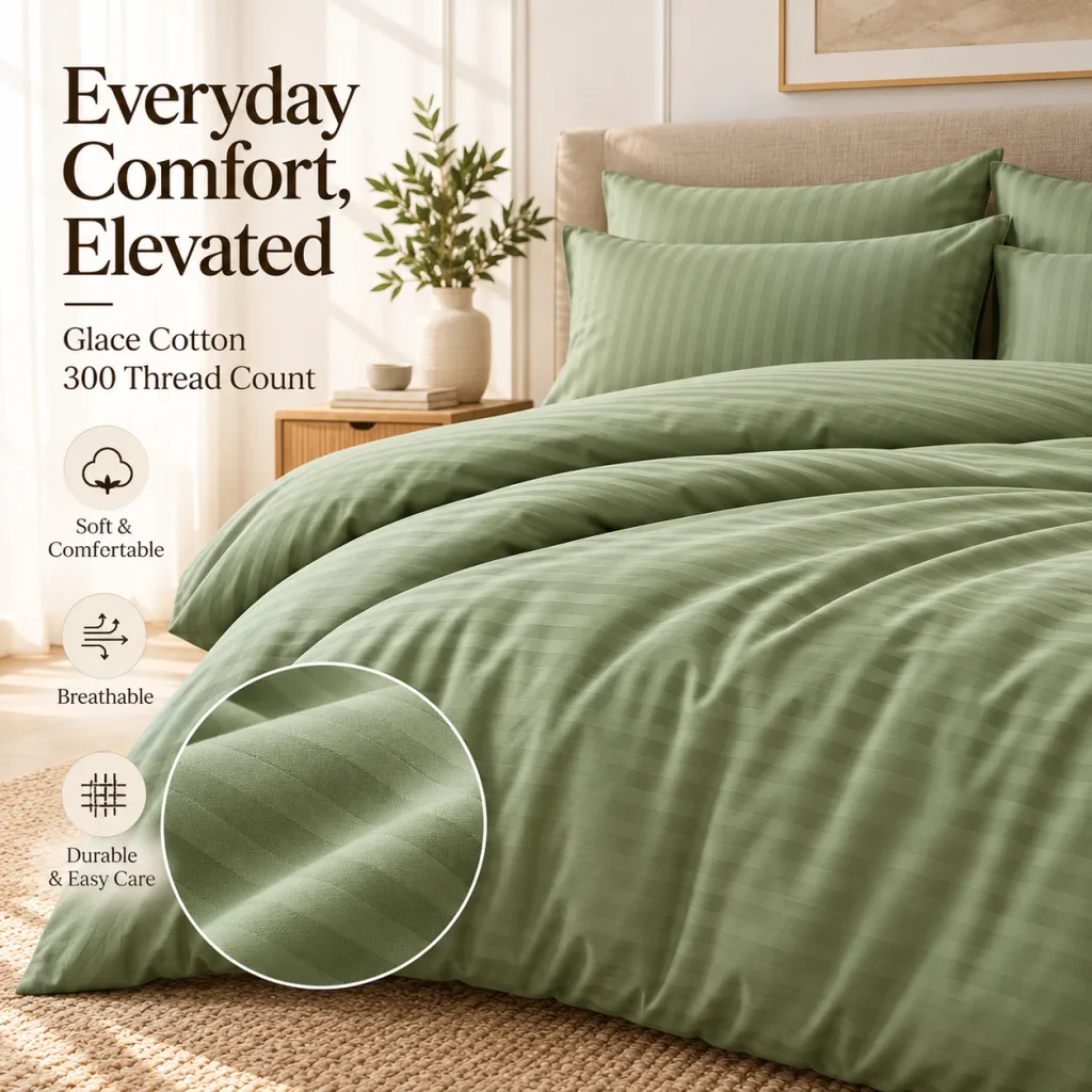 Sofrito Duvet / Comforter Cover Glace Cotton 300 TC - Stripe duvet cover