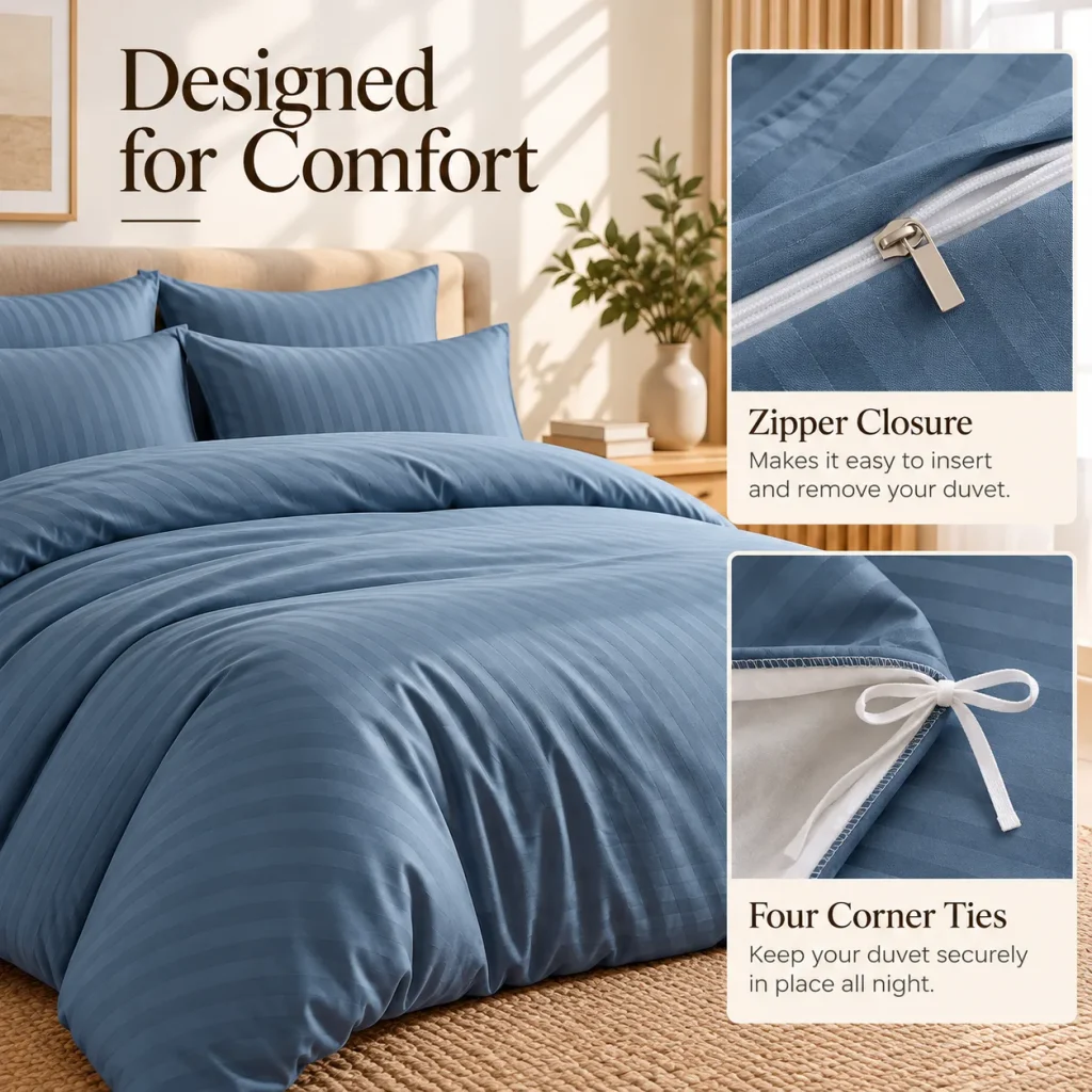Sofrito Duvet / Comforter Cover Glace Cotton 300 TC - Stripe duvet cover