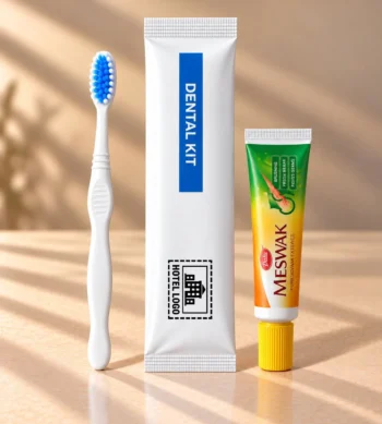 Hotel Dental Kit - Dabur Meswak Toothpaste and Toothbrush (with Hotel Branding)