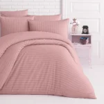 sofrito duvet / comforter cover glace cotton stripes dusty pink