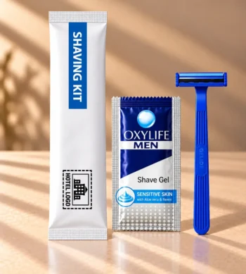 Hotel Shaving Kit with Shaving Gel & Disposable Razor (with Hotel Branding)