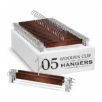 wooden hanger with clips wooden hanger with clips