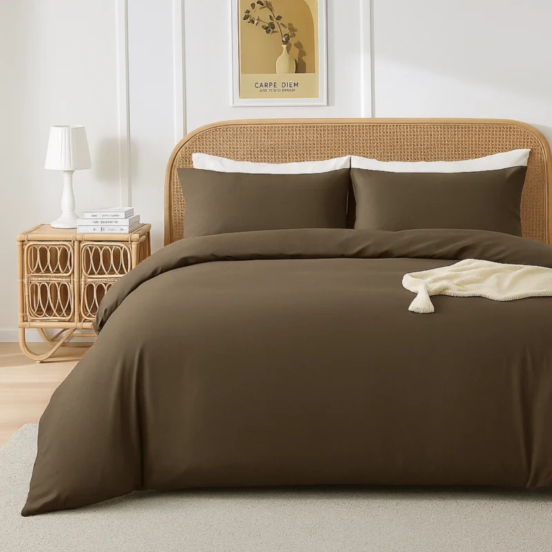 Sofrito Duvet / Comforter Cover Glace Cotton 300 TC Plain Taupe