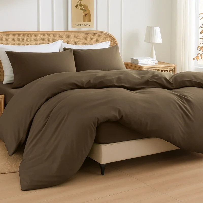 Sofrito Duvet / Comforter Cover Glace Cotton 300 TC Plain Taupe