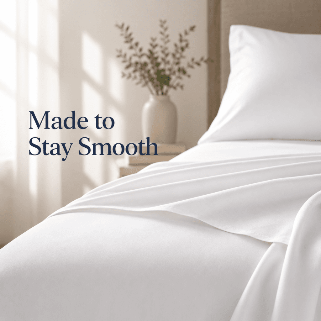 Sofrito 100% Cotton Bedsheet (Flat) - Percale Finish - Plain - White | Anti Pilling Processed Fabric 100% cotton bedsheet