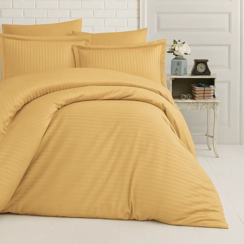 sofrito duvet / comforter cover glace cotton stripes Gold