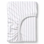 Sofrito 100% Cotton Bedsheet (Fitted) Striped White 2