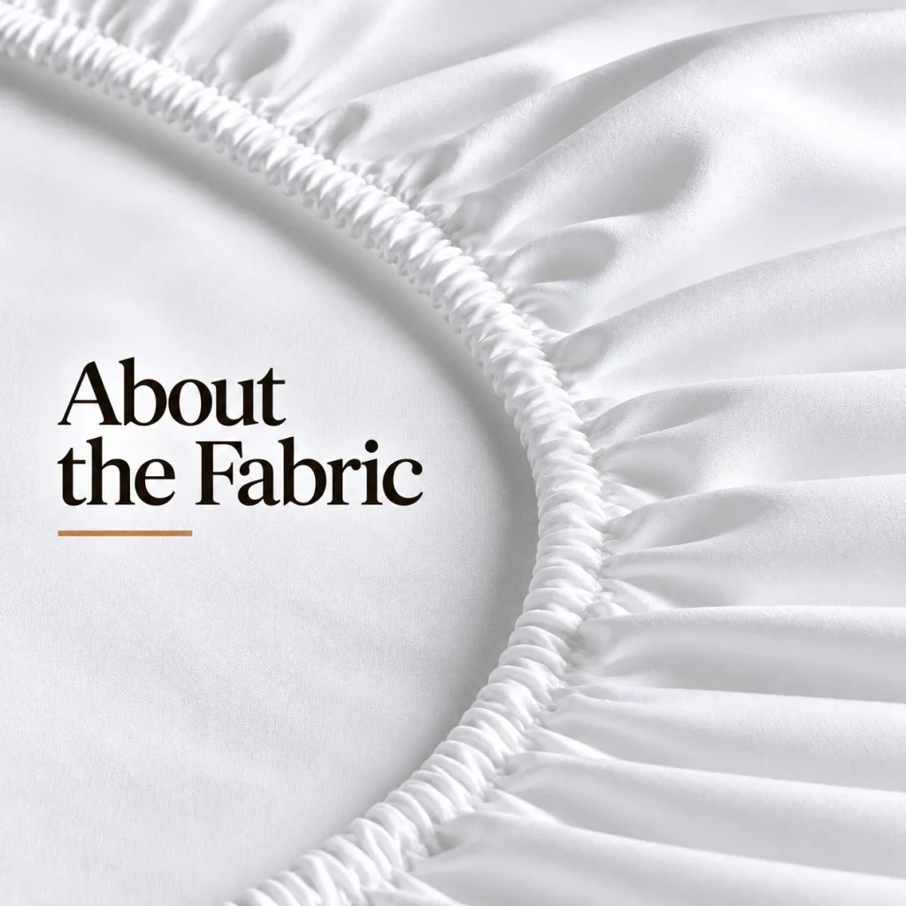 Sofrito Bedsheet (Fitted) Glace Cotton Plain - 300 TC - White fitted bedsheet