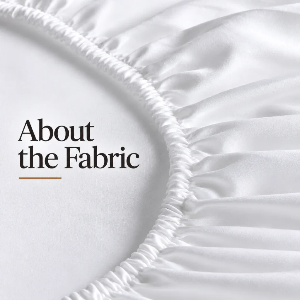 Sofrito Bedsheet (Fitted) Glace Cotton Plain - 300 TC - White fitted bedsheet