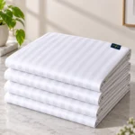 Sofrito Flat Bedsheet Glace Cotton Striped – White 22