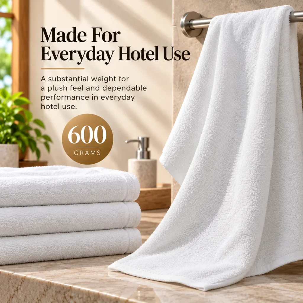 Sofrito Hotel Terry Bath Towel - 90% Cotton 10% Polyester - White - 600 GMS - Classic Series for Hotels & Bulk Use Sofrito Hotel Terry Bath Towel - 90% Cotton 10% Polyester - White - 600 GMS - Classic Series terry bath towel