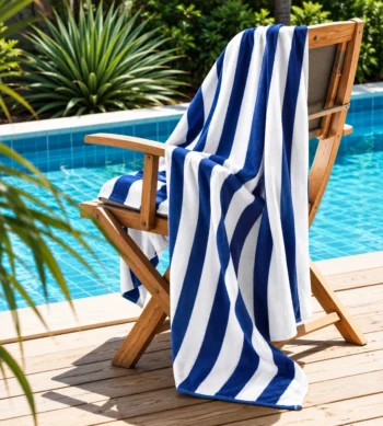Sofrito Cabana Stripe Pool Towels / Large Beach Towels / Bath Sheets - Regular Series – 65% Cotton 35% Polyester