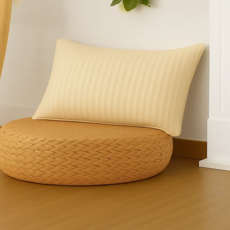 sofrito pillow cover glace cotton stripes mellow mocha