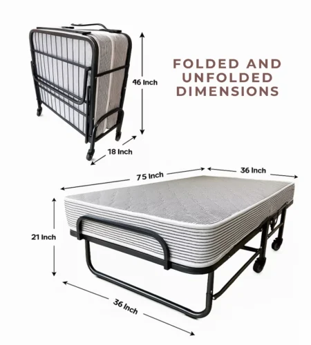 rollaway bed iron metal