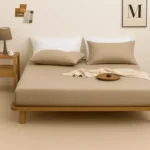 sofrito fitted bedsheet glace cotton plain desert beige sofrito fitted bedsheet glace cotton plain desert beige