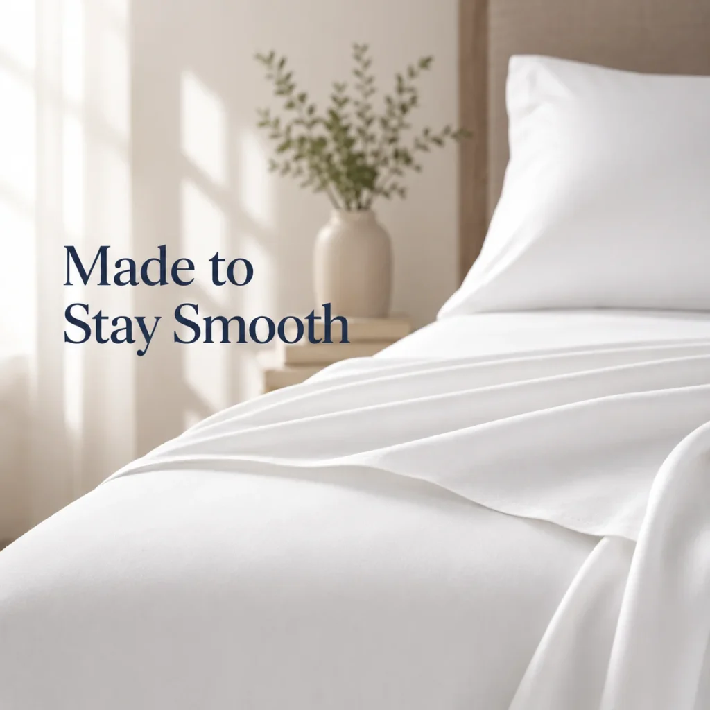 Sofrito 100% Cotton Bedsheet (Flat) - Percale Finish - Plain - White | Anti Pilling Processed Fabric 100% cotton bedsheet
