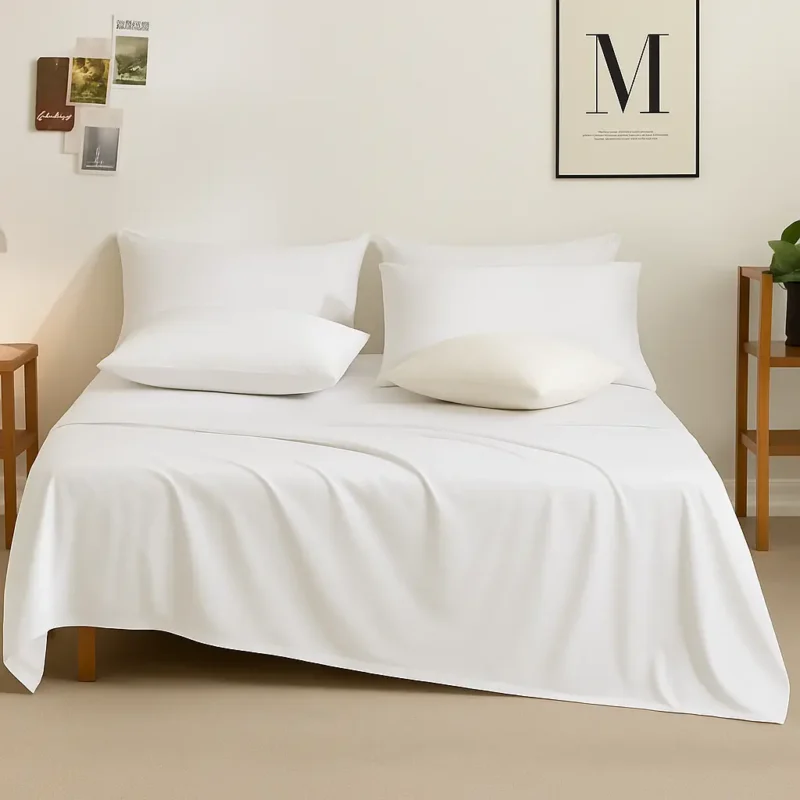 sofrito flat bedsheet glace cotton plain white sofrito flat bedsheet glace cotton plain white