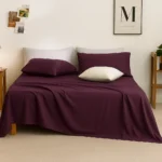 sofrito flat bedsheet glace cotton plain wine sofrito flat bedsheet glace cotton plain wine
