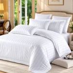 Sofrito Flat Bedsheet Glace Cotton Striped – White 11