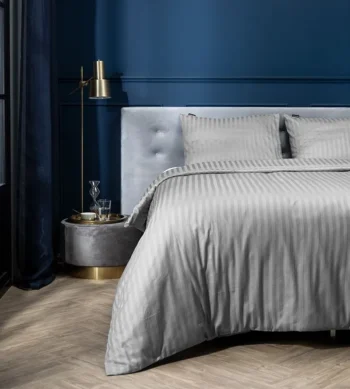 Sofrito duvet / comforter cover stripes silver