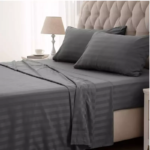 Sofrito Bedsheet Striped steel grey