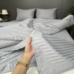 Sofrito Bedsheet Striped fitted silver Sofrito Bedsheet Striped fitted silver