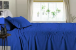 Sofrito 100% Cotton Bedsheet stripes royal blue