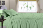 Sofrito 100% Cotton Bedsheet stripes olive green
